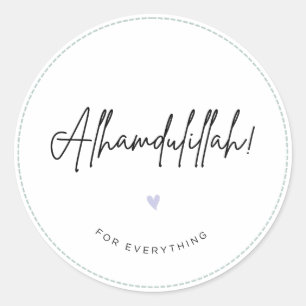 Alhamdulillah Classic Round Sticker
