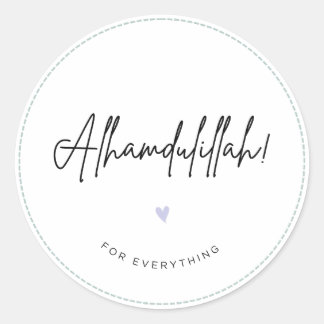 Alhamdulillah Classic Round Sticker