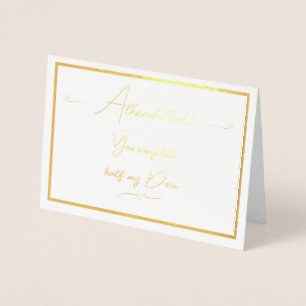 Alhamdulliah you complete half my deen Foil Card