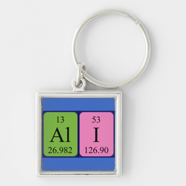 Ali periodic table name keyring (Front)