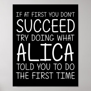 Alica Name Personalized Birthday Funny Christmas J Poster