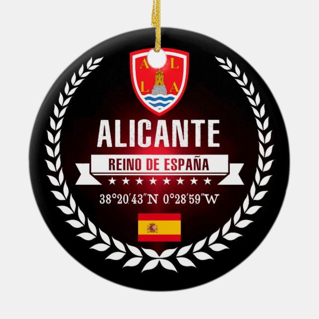 Alicante Ceramic Ornament (Back)
