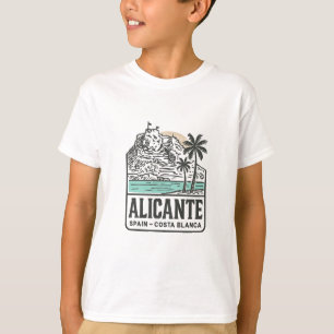 Alicante Sketch Santa Bárbara Castle Costa Blanca T-Shirt