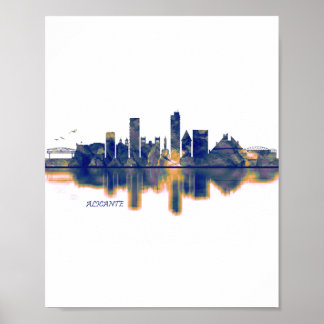 Alicante Skyline Poster