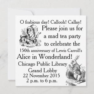 Alice150 Alice in Wonderland 150th Anniversary Invitation