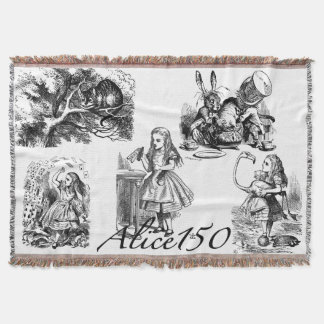 Alice150 Alice in Wonderland 150th Anniversary Throw Blanket