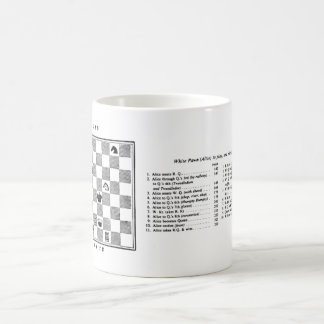 Alice À Travers La Mug D'Échecs En Verre