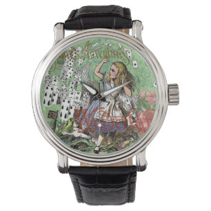 alice adventure cards wonderland hatter rabbit  watch
