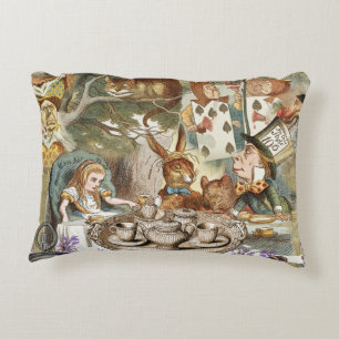 Alice Adventures Classic Wonderland Tea Party Accent Pillow