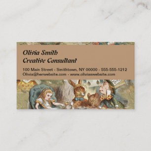 Alice Adventures Classic Wonderland Tea Party Business Card