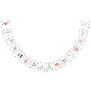 Alice Adventures in Woderland Birthday Tea Party Bunting Flags
