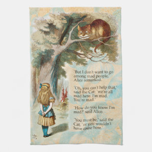 Alice Adventures in Wonderland Cheshire Cat Kitchen Towel
