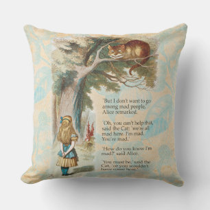 Alice Adventures in Wonderland Cheshire Cat Outdoor Pillow