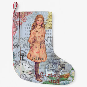Alice Adventures in Wonderland Classic Rackham Small Christmas Stocking
