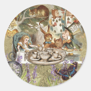 Alice Adventures in Wonderland Mad Tea Party Classic Round Sticker