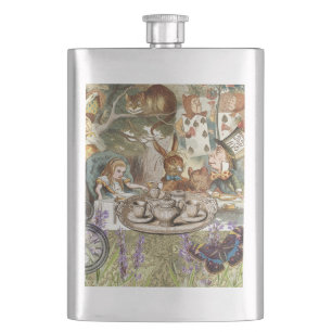 Alice Adventures in Wonderland Mad Tea Party Hip Flask