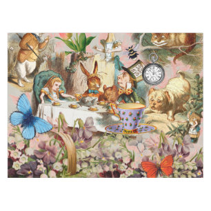 Alice Adventures in Wonderland Tea Party Art Tablecloth