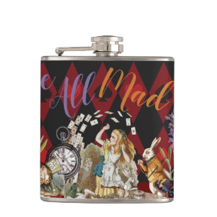 Alice Adventures with Wonderland Mad Cheshire Cat Hip Flask
