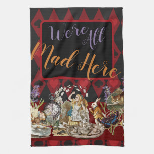 Alice Adventures with Wonderland Mad Cheshire Cat Kitchen Towel