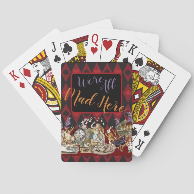 Alice Adventures with Wonderland Mad Cheshire Cat Playing Cards (Back)