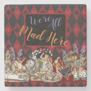 Alice Adventures with Wonderland Mad Cheshire Cat Stone Coaster
