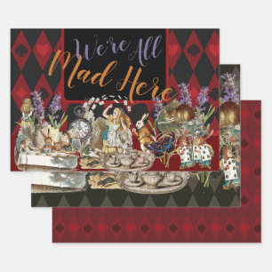 Alice Adventures with Wonderland Mad Cheshire Cat Wrapping Paper Sheet