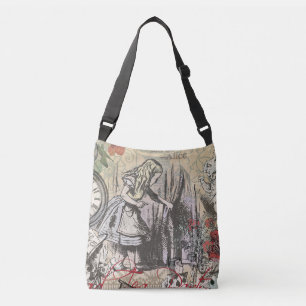 Alice Adventures Wonderland Curtain Classic Art Crossbody Bag