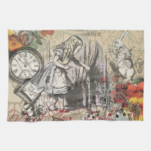 Alice Adventures Wonderland Curtain Classic Art Kitchen Towel