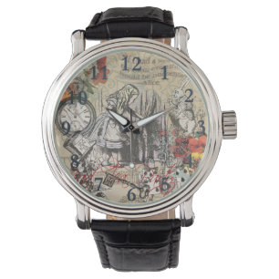 Alice Adventures Wonderland Curtain Classic Art Watch