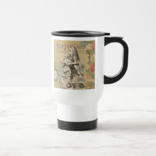 Alice Adventures Wonderland Flamingo Classic Travel Mug