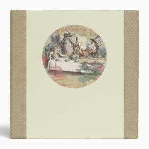 Alice Adventures Wonderland Mad Tea Party Art Binder