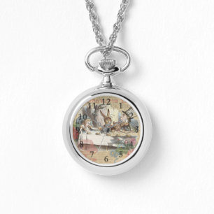 Alice Adventures Wonderland Mad Tea Party Art Watch