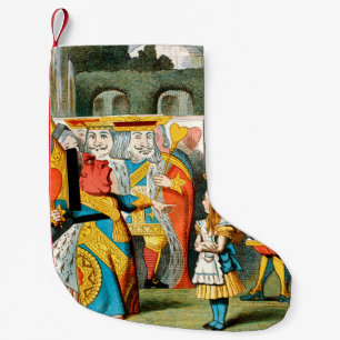 Alice Adventures Wonderland Queen of Hearts Small Christmas Stocking