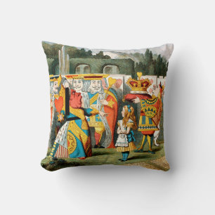 Alice Adventures Wonderland Queen of Hearts Throw Pillow