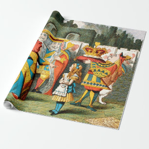 Alice Adventures Wonderland Queen of Hearts Wrapping Paper