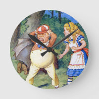 Alice and an angry Tweedledum in Wonderland