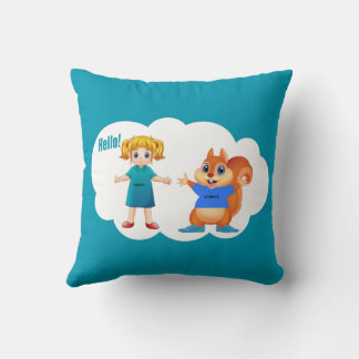 Alice and Aurovy Theme Coloured Throw Pillow