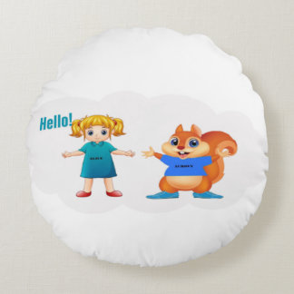 Alice and Aurovy Theme Round Pillow
