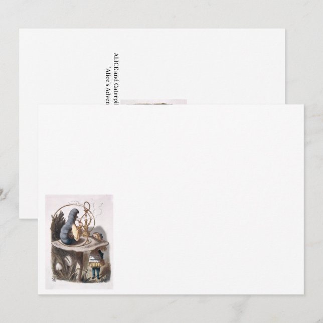 ALICE and Caterpillar - Adventures in Wonderland Card (Front/Back)