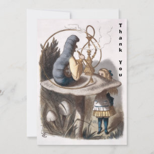 ALICE and Caterpillar - Adventures in Wonderland Thank You Card