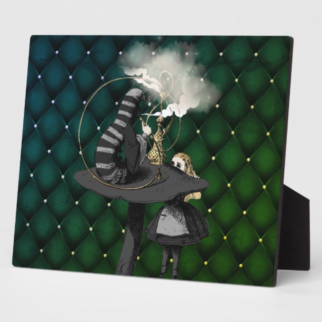 Alice and Caterpillar Wonderland Tabletop Plaque (Side)