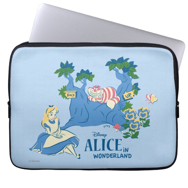 Alice and Cheshire Cat Laptop Sleeve (Front)