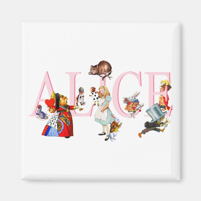ALICE AND HER FRIENDS IN WONDERLAND MAGNET (Front)