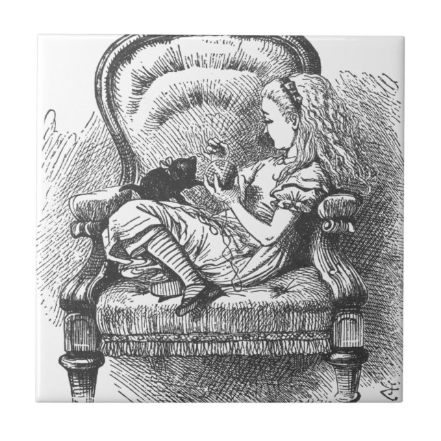 Alice and her Kitten Tile (Front)