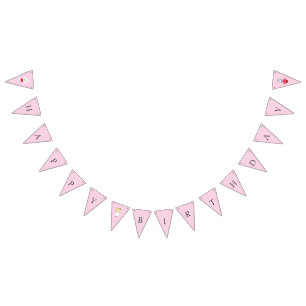 Alice and Her Tea Party Bunting Flags