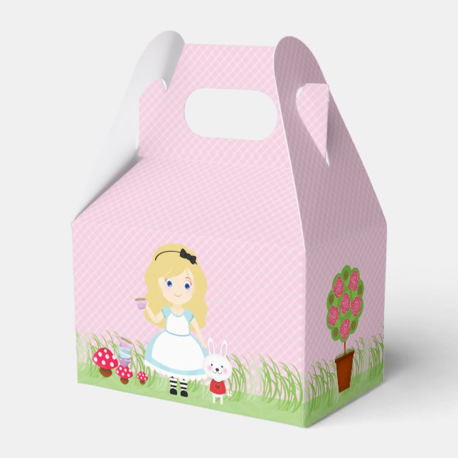 Alice and Her Tea Party Favor Box (Front Side)