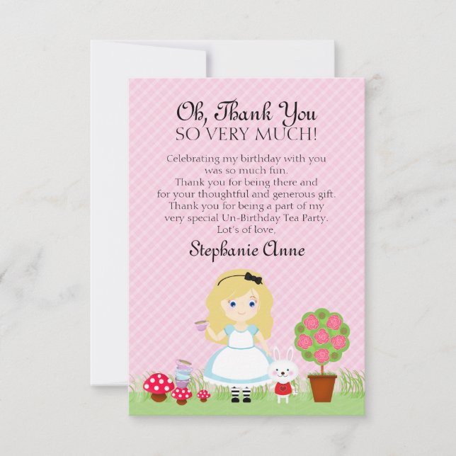 Alice and Her Tea Party Invitation (Front)