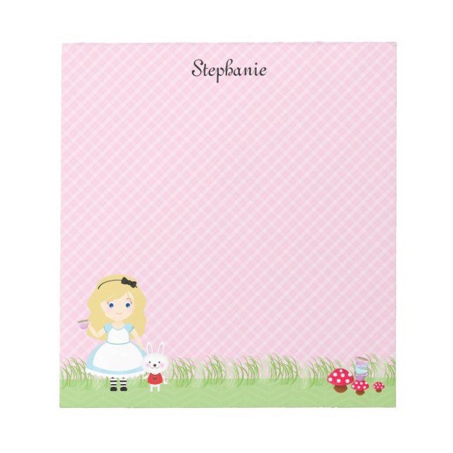 Alice and Her Tea Party Notepad (Front)