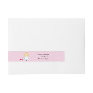 Alice and Her Tea Party Wraparound Address Label