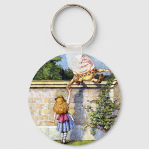 Alice and Humpty Dumpty in Wonderland Keychain